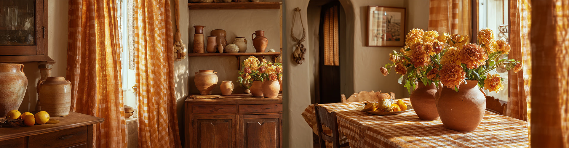 Amber & Orange Faux Flowers for Warm Rustic Spaces