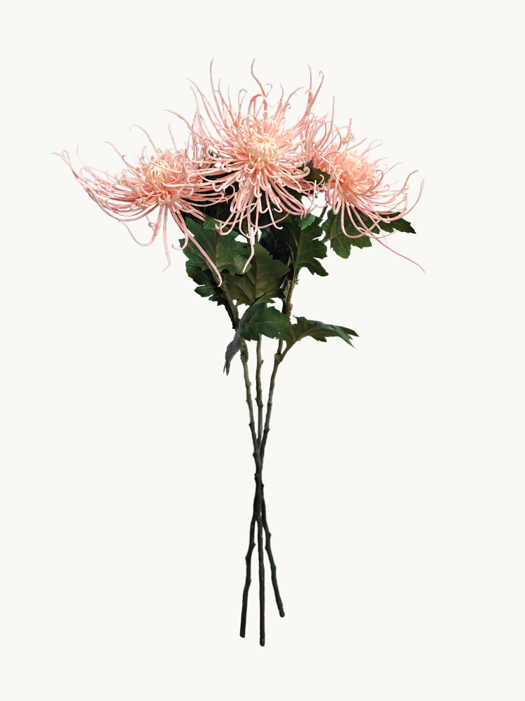 30" Realistic Chrysanthemum shaped like Fiery Trees - Pink