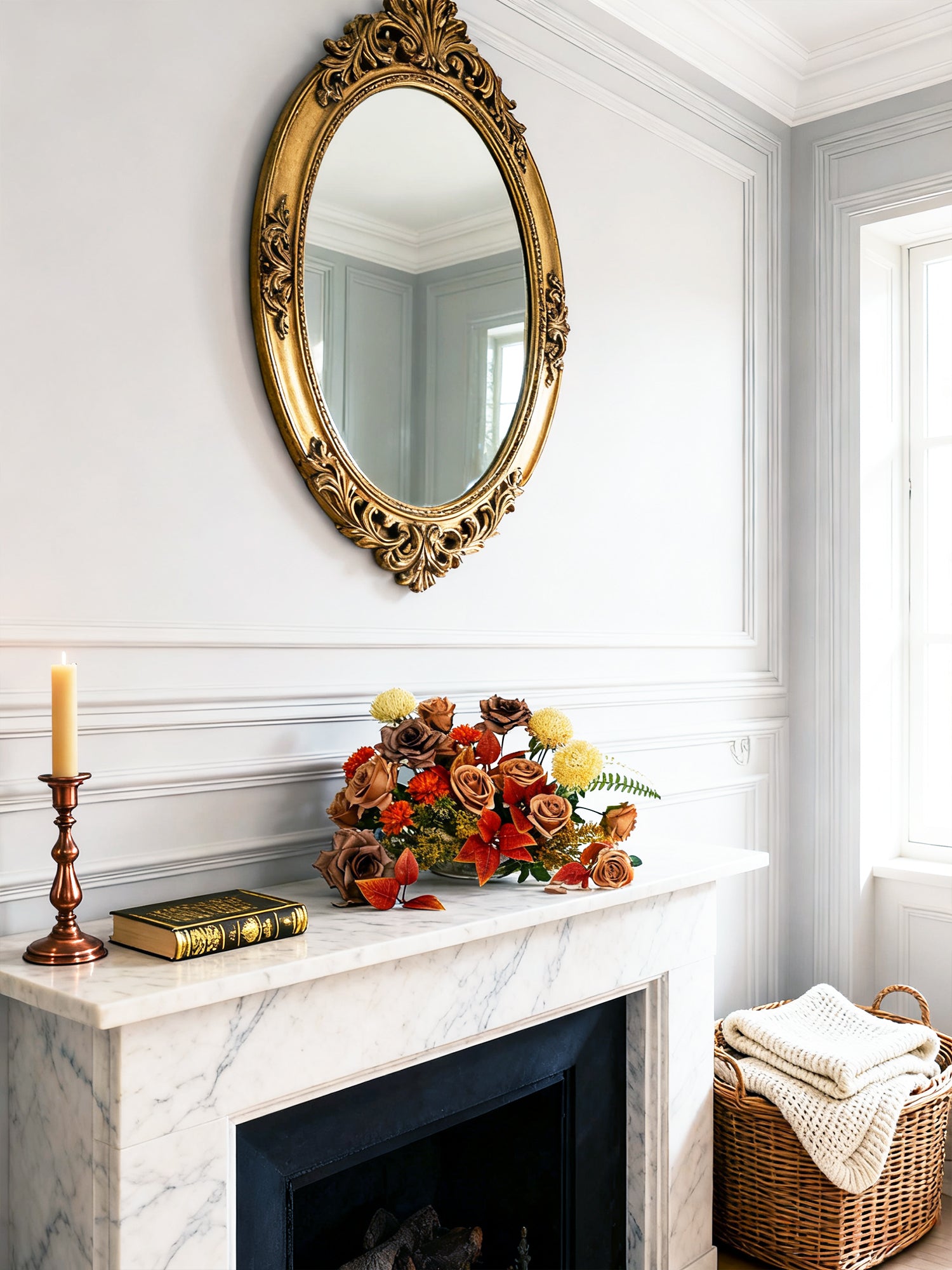 DIY Flower Box Set in Roses & Gerberas - Dusty Rose Pink