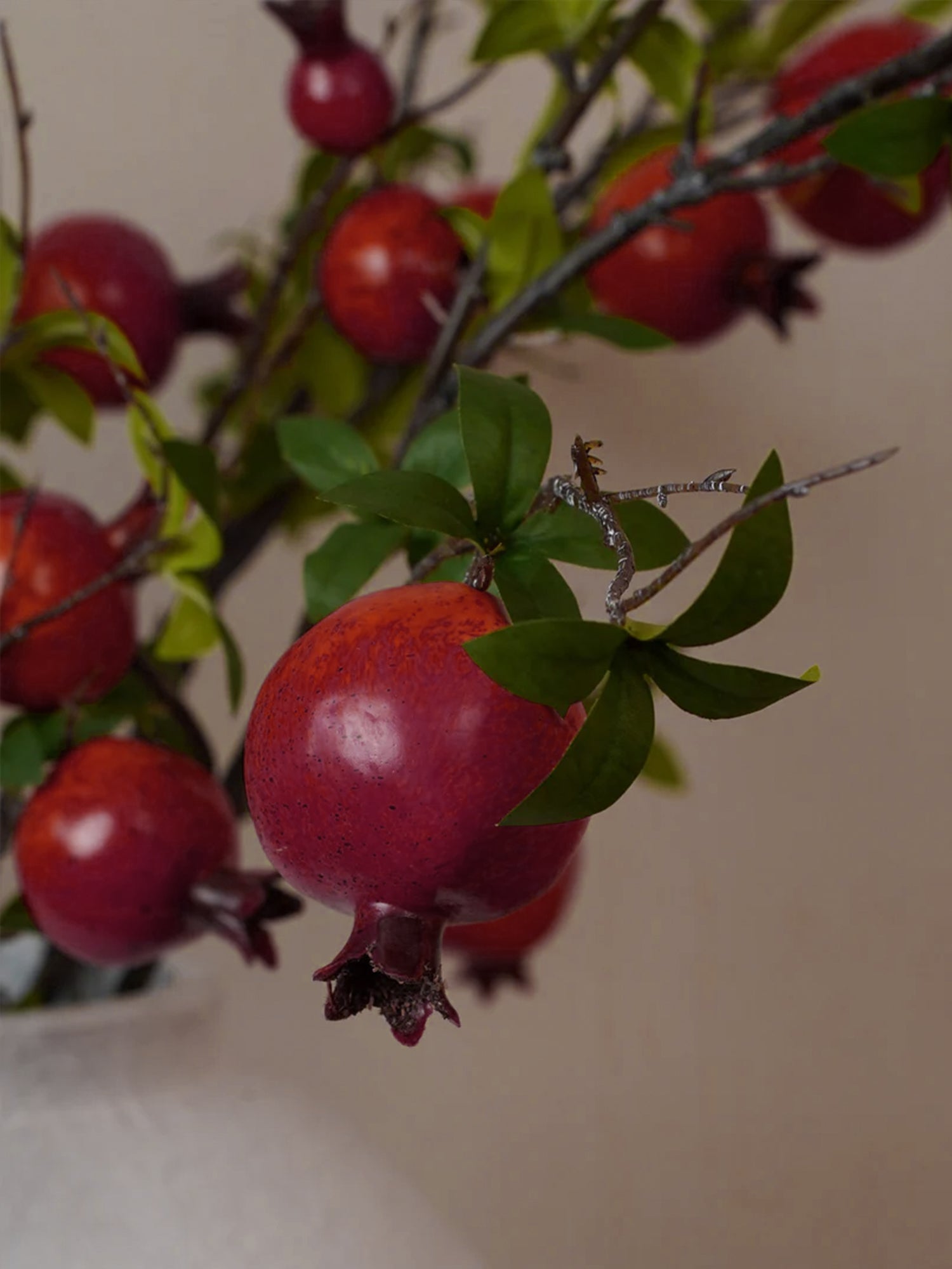 6 Stems 35" Realistica™ Hyper Berries Red Pomegranate Fruit Arrangement