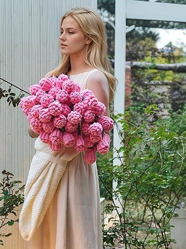 Crochet Flower Bouquet Throw Blanket