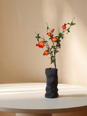 Tallo de granada naranja realista de 35" con 6 hiperbayas 