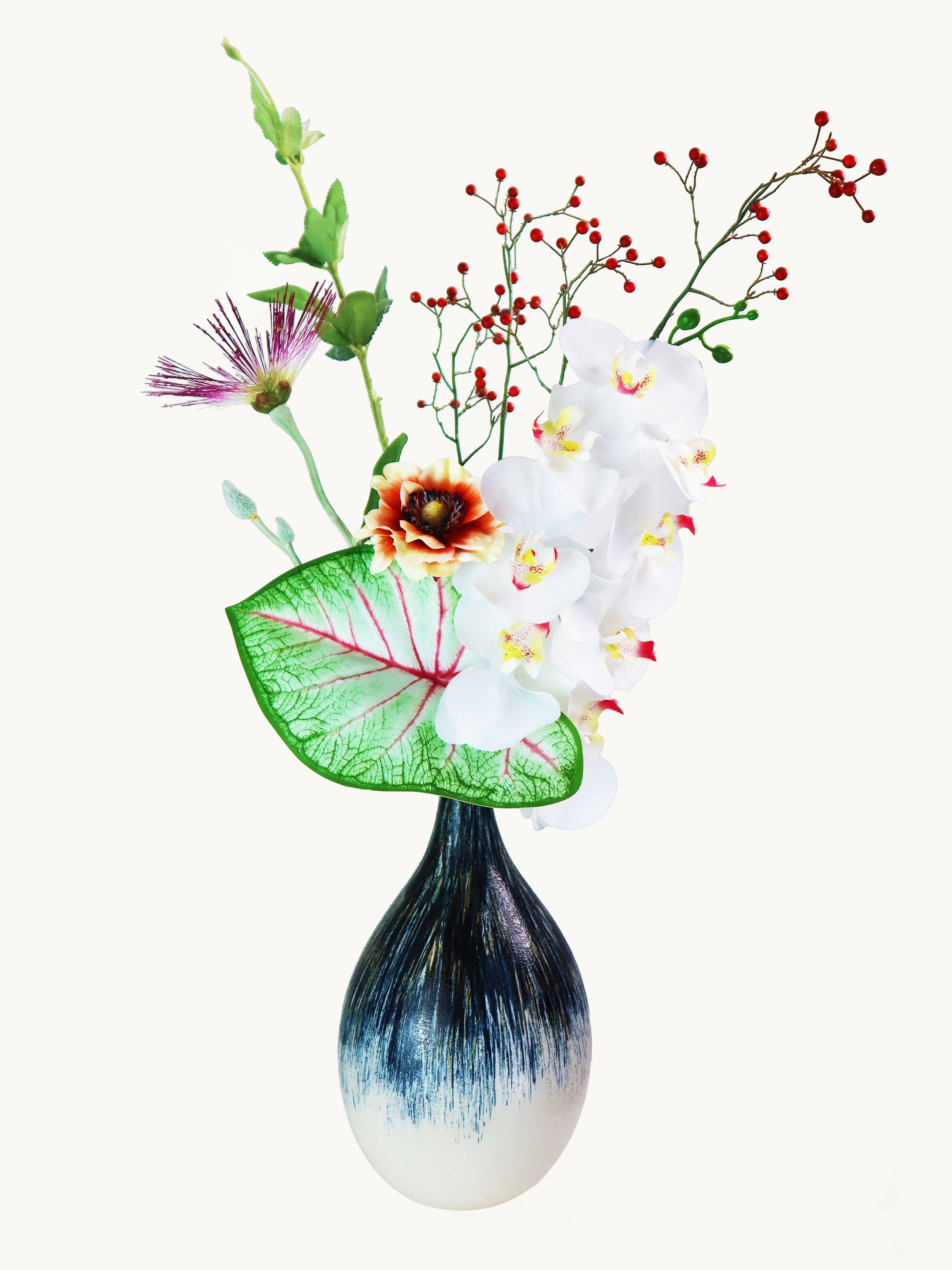 The "Midnight Bloom" Orchid & Berry Bouquet