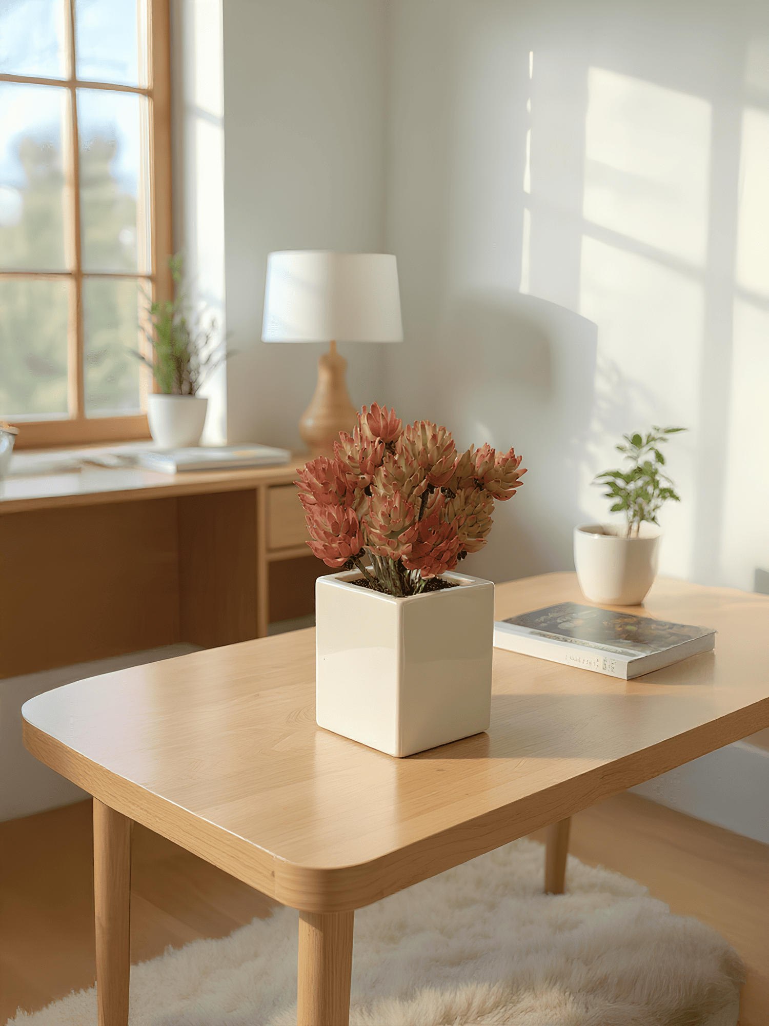 Amaranton™ 17" RealTouch™ 3 - Headed Succulent - Brownish Orange