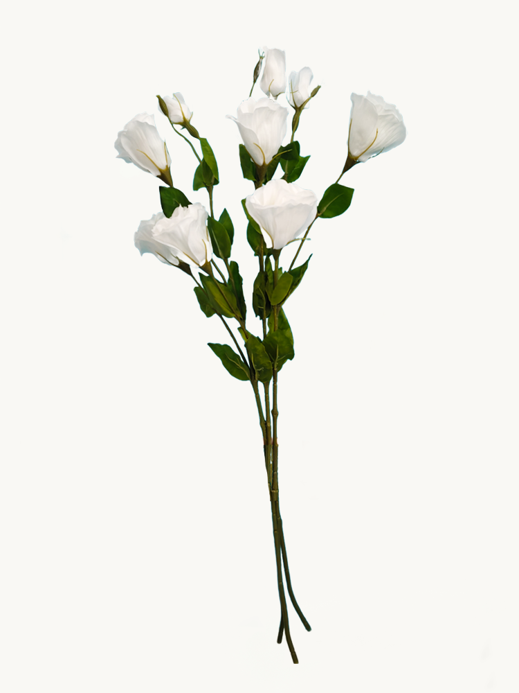 Amaranton 28" Real touch 3 - Bloom Balloon Flower - White