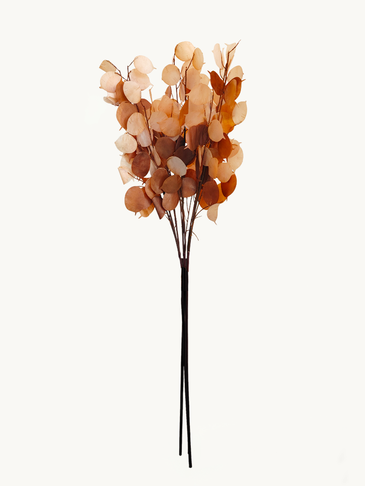 Amaranton 37" Artificial Silver Fan Leaf - Brown