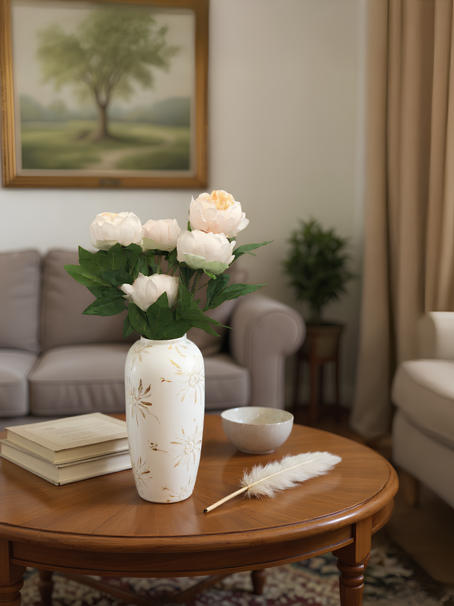 Amaranton™ 23" RealTouch™ Elegance Peony - Champagne