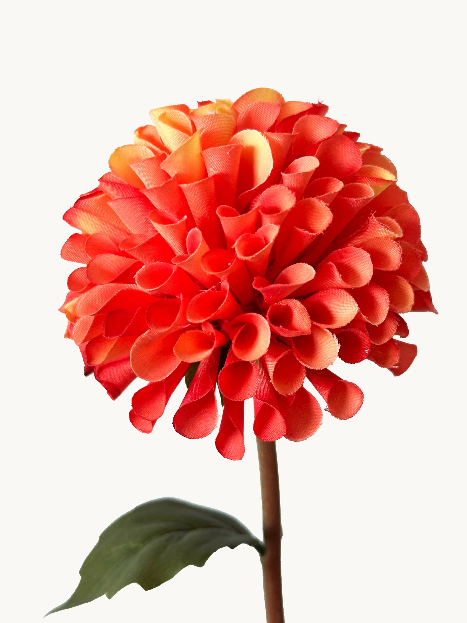 Amaranton™ 32" Artificial Dahlia with 1 Small Bloom and 1 Bud - Orange