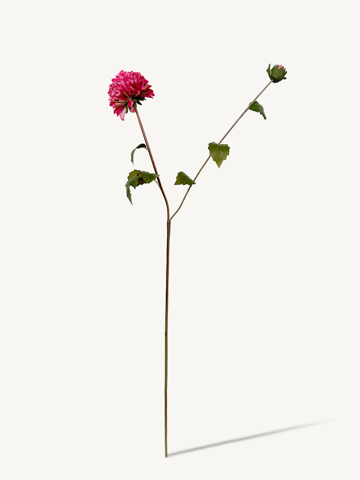 Amaranton™ 32" Artificial Dahlia with 1 Small Bloom and 1 Bud - Deep Pink