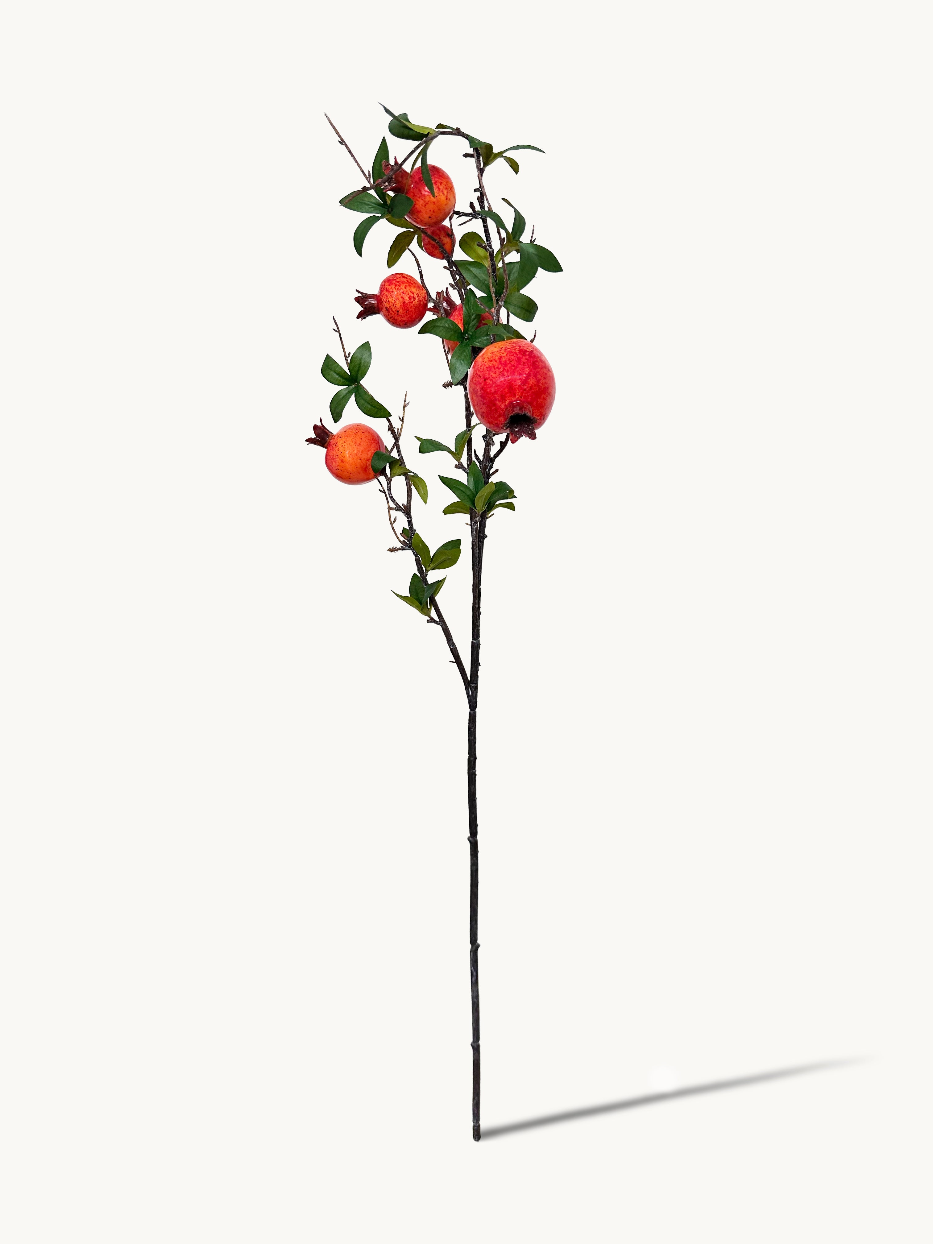 35" Realistic 6 Hyper Berries Orange Pomegranate Fruit Stem
