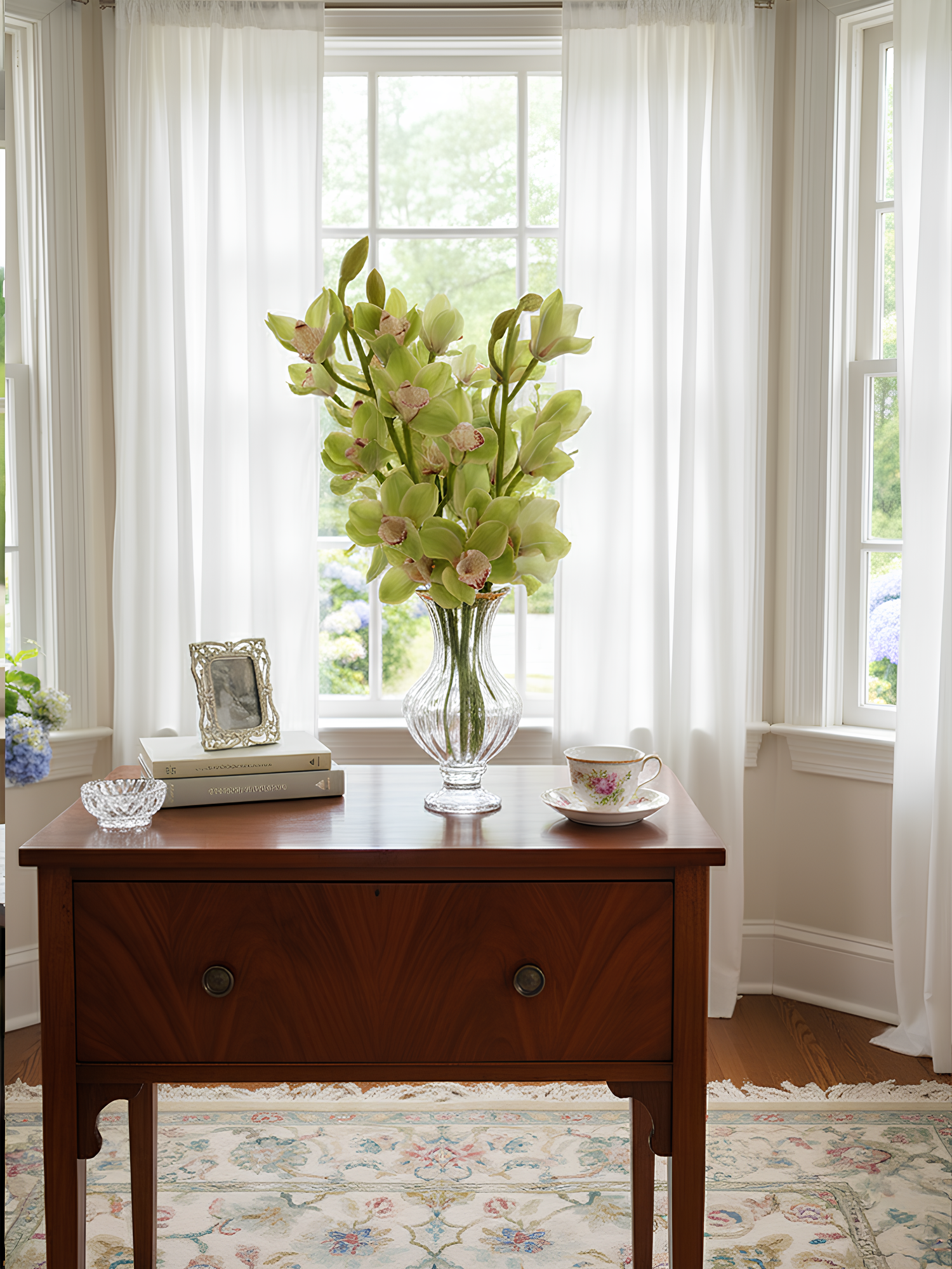 Amaranton 32" Real Touch Cymbidium Orchid - Green