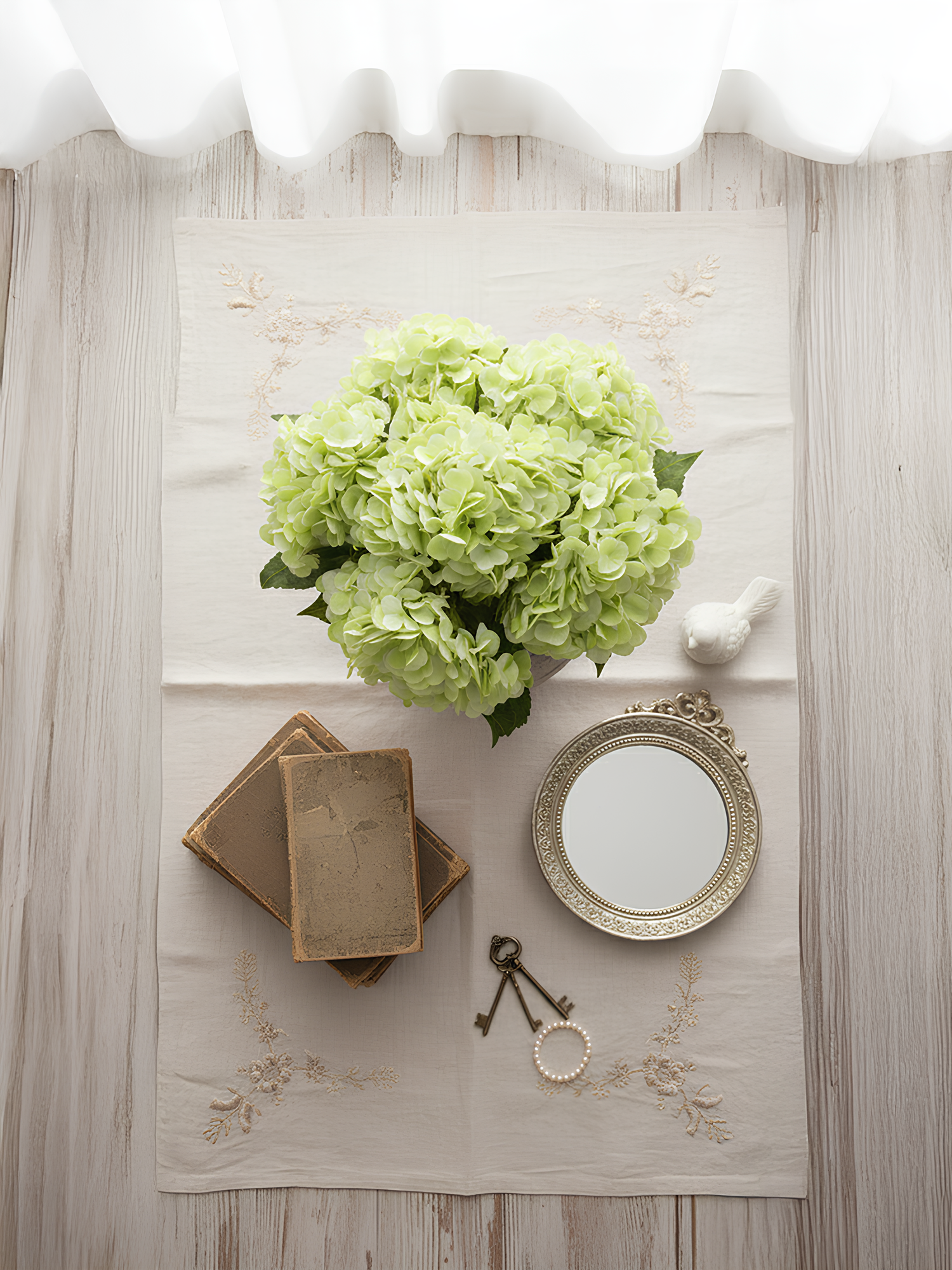 Amaranton 21" Real touch Western Hydrangea - Light Green
