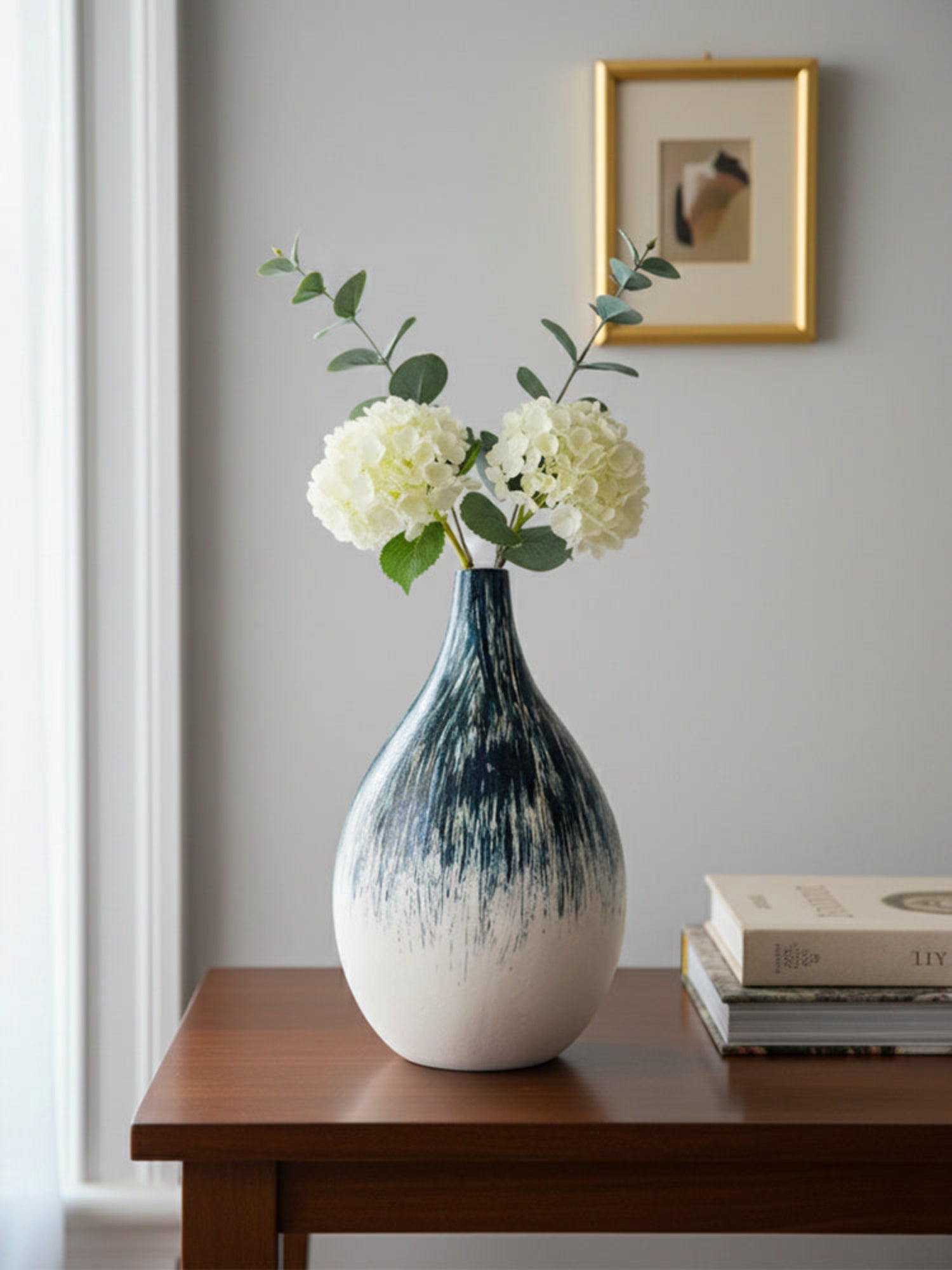 Amaranton™ 10" Indigo Ombre Teardrop Vase