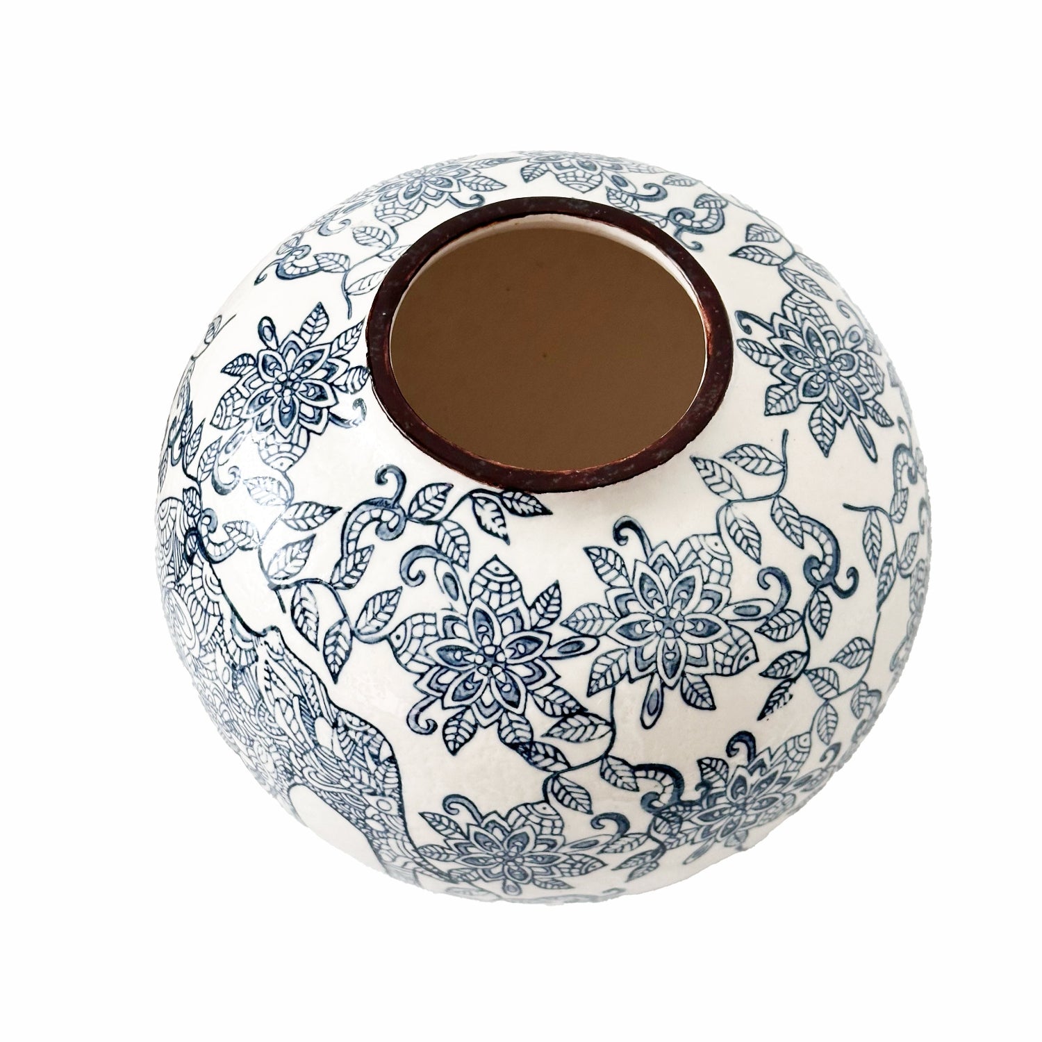 Amaranton™ 7" Blue & White Elephant Ginger Jar