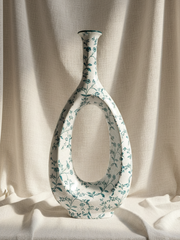 Tall Hollow Ceramic Vase - Narrow Neck