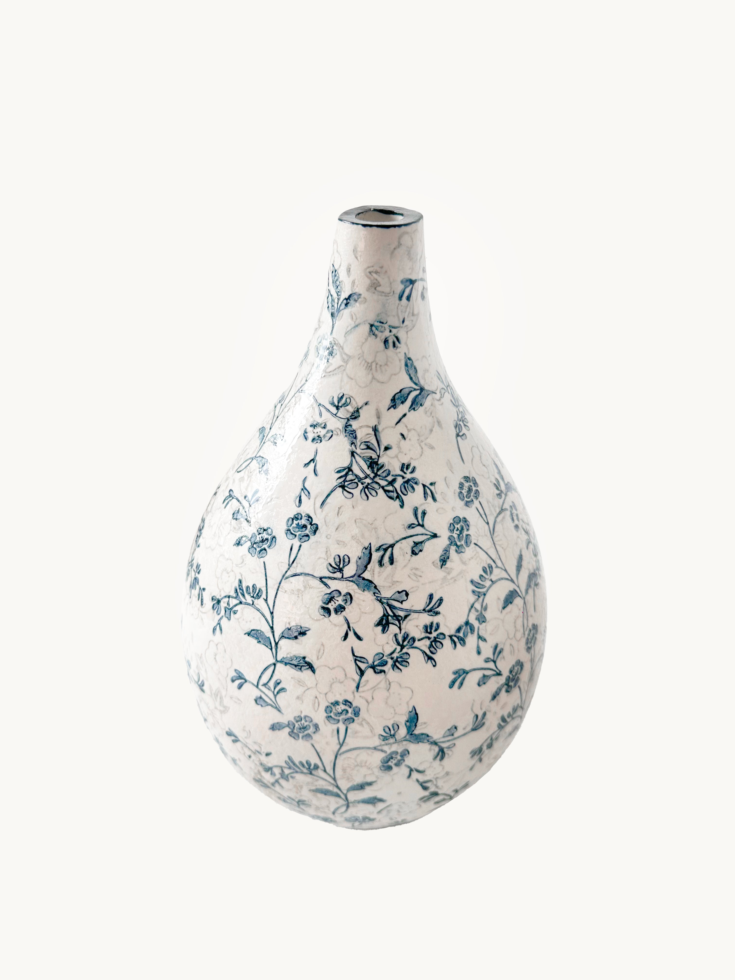 Teardrop Ceramic Vase - Narrow Opening