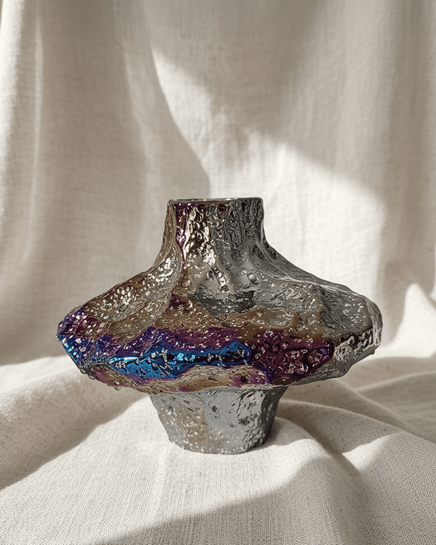 Amaranton™ 7" Aurora Lava Sculptural Vase