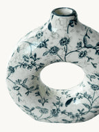 Ring-Shaped Ceramic Vase - Artistic Accent