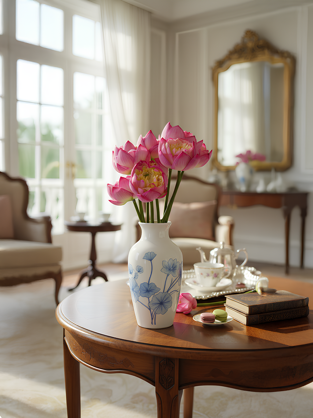 Amaranton 25.6" Real Touch Lotus Flower - Pink