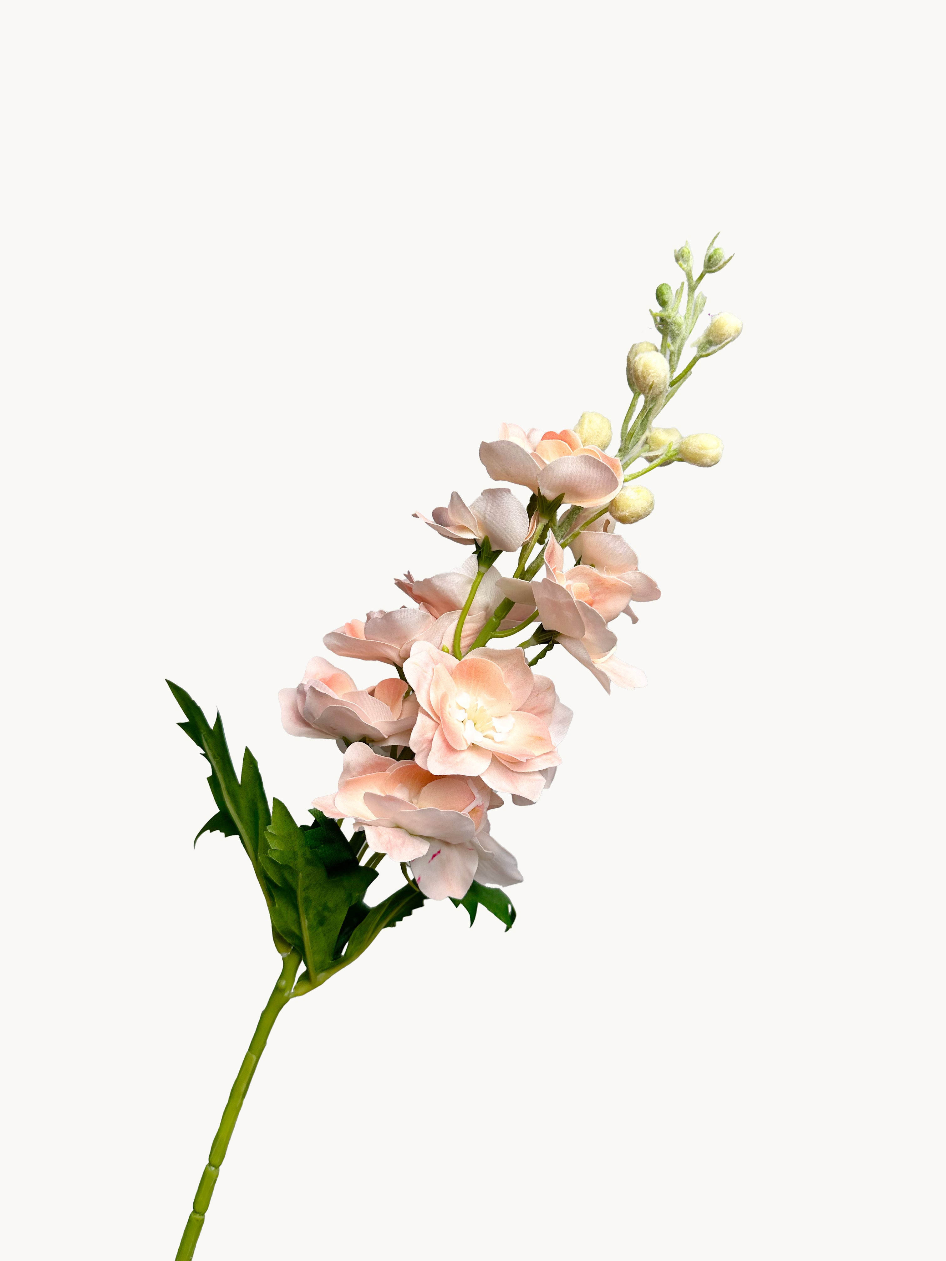 Amaranton 28" Real Touch Silk Double Petal Delphinium - Champagne