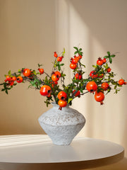 Realistic Hyper Berries Orange Pomegranate Fruit Arrangement