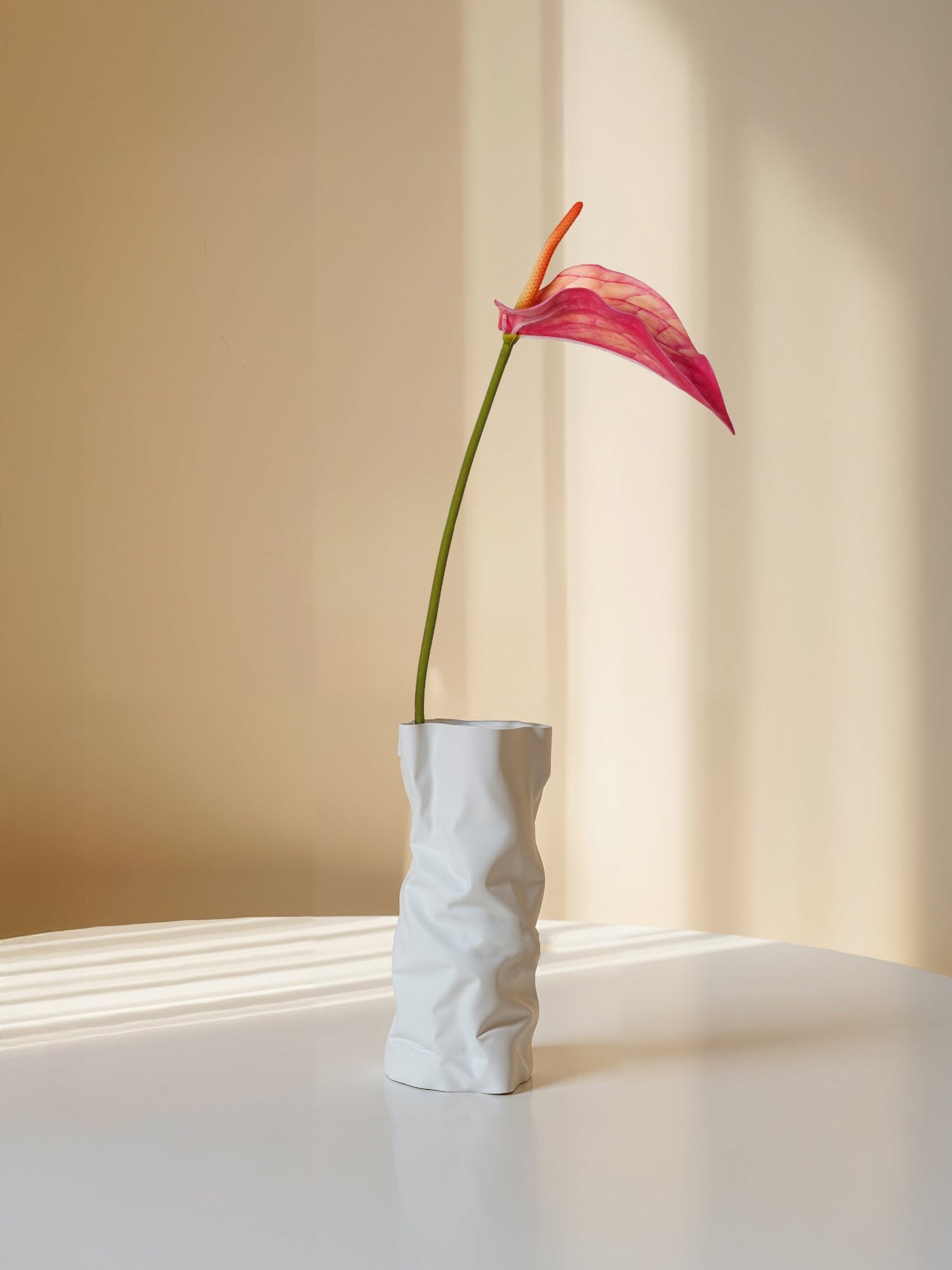 Anturio realista Amaranton de 71 cm con espádice - Naranja