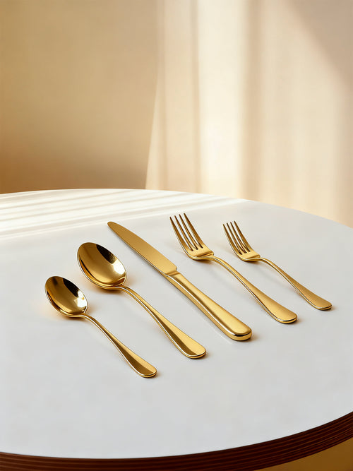 20pcs Gold Stainless Steel Flatware Set - Service for 4